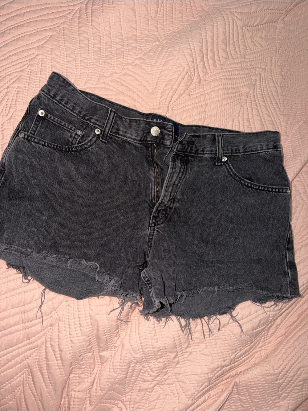 GAP Black Washed Denim Shorts